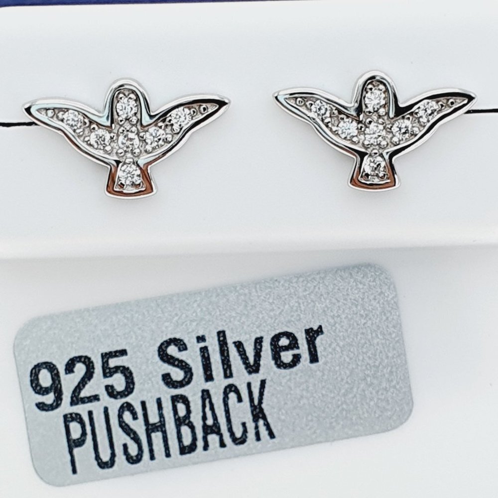 925 Sterling Silver CZ Stud Earrings for Women/Girl, US925P1255